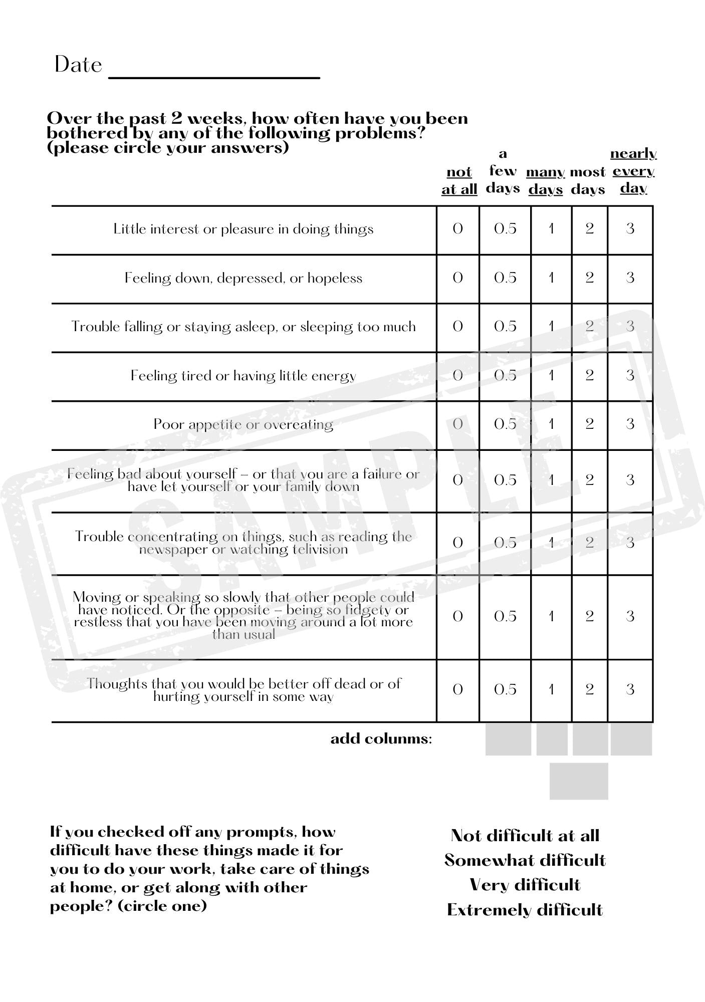 Ketamine Treatment Logbook