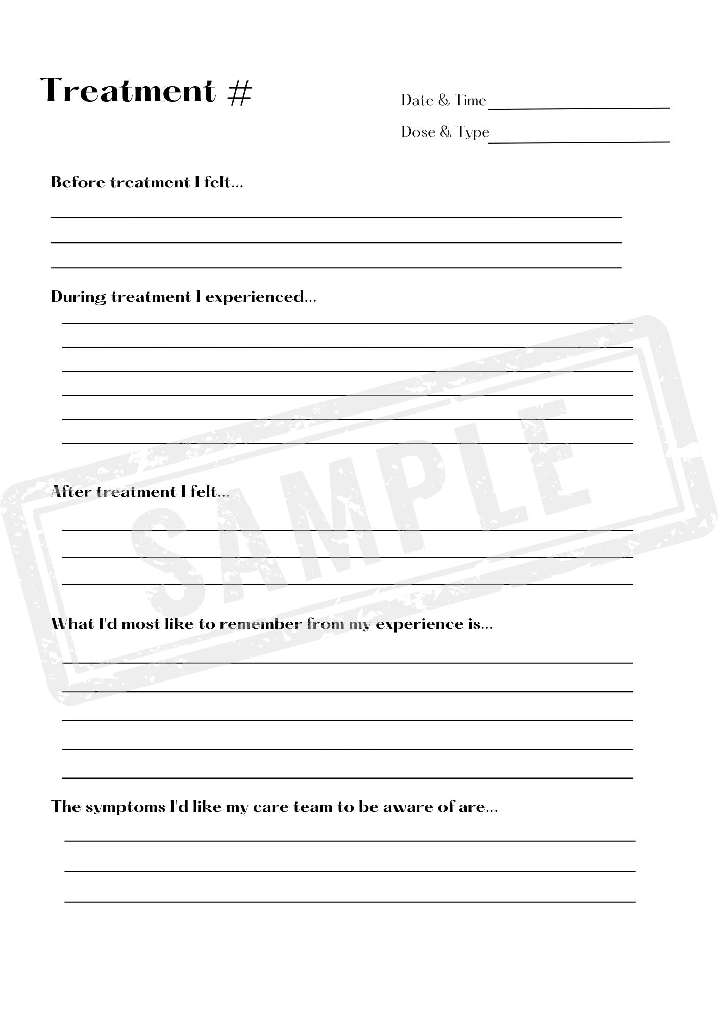 Ketamine Treatment Logbook